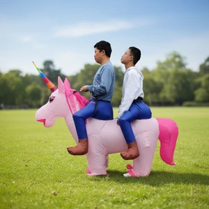Adults Funny Halloween Easter Christmas BESTSELLER Inflatable 2 Person Unicorn Horse Costume