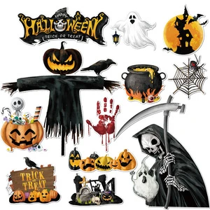 Magnetic Halloween Decoration: Witch Pumpkin-Head for Fridge, Car, and Door