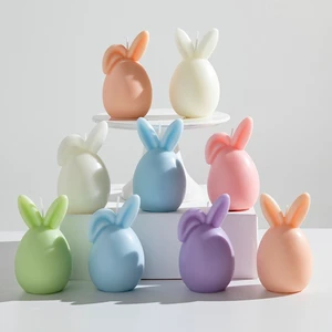 Home Holiday Party Decor Creative Cute Easter Bunny Egg Scented Candles Handmade Easter Souvenirs Gifts Novelty Aromatic Candles