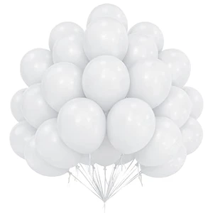 Wholesale Children's Birthday Party Baby Showers 12inch Standard White 50pcs High Quality Safe White Balloons
