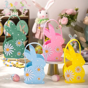 Duoyou Hot Sale Different Color Easter Basket Factory Cute Design Easter Bunny Basket