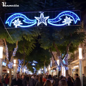 Commercial Outdoor Hanging Christmas Holiday Decoration Led Motifs Cross Street Light