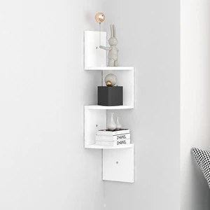 Creative Multi-layer Wall Storage Shelf Handicraft Theme Wall Hanging Decoration Horizontal Wood Brown Box Art Single New Year