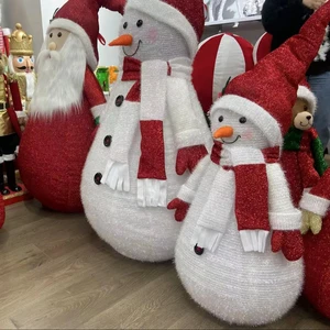 Large Againt XMAS Unique Indoor Christmas Products Figurine Dolls Toy Snowman Items Santa Claus Ornaments Decorations