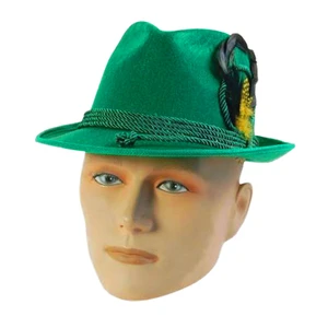 Oktoberfest Beer Festival Tyrolean Bavarian German Green Felt Hats HPC-0250