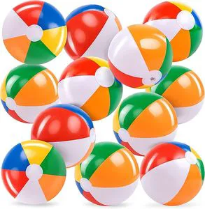 Classic Beachball with Customized Logo Inflatable Swimming Pool Toys for Games Adults Kids Birthday Party Supplies Combo Set