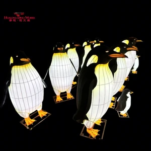 Festival Lanterns Chinese Traditional Fabric Animated LED Lights Life Size Lantern Art Installations Graduation Valentine's Day
