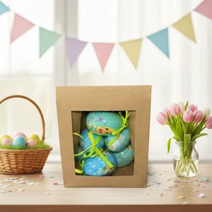 Sy Colorful Foam Easter Hanging Eggs Festive Indoor Home Decor Hot Selling Paper Bag Packaging Set of 6