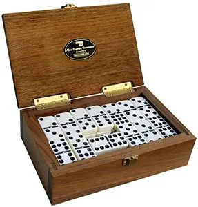 OEM Wooden Double 9 Dominoes Set Custom Logo & Packaging Available