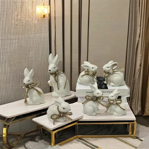 New Design Easter Ceramic Rabbit Decoration Stylish Decorative Objects for Easter Celebrations
