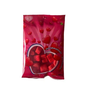 Halal Wholesale Valentine's Day Red Heart-shaped Wedding Gift Box Snacks Valentine's Day Gifts Desserts Decoration Cotton Candy