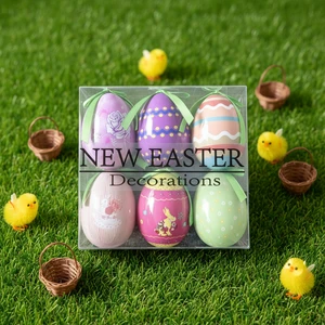 Shunyuan 7cm 6-piece Combination Pack High-quality Reusable Foam Battery Operated Flashing Easter Eggs Gift Box Wholesale