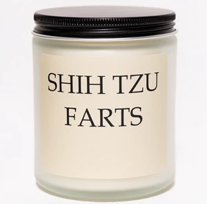 Saytotong Dog Mom Gift Women Dog Farts Aromatherapy Candle Lavender Eucalyptus Scented Handmade Natural Soy Wax Home Decoration