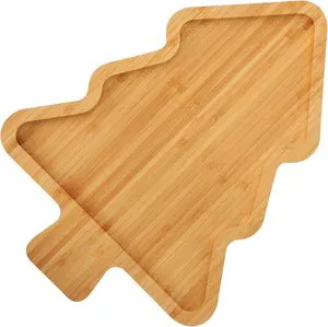 Christmas Serving Tray, Bamboo Christmas Tree Serving Platter, Charcuterie Board Serving Dishes Tray Cheese Board Plate