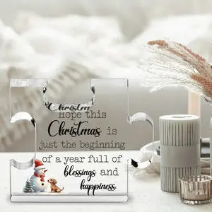 Polygonal Acrylic Modern Style UV Printed ZY Brand Thanksgiving Christmas Holiday Supplies Home Decoration Gift Festive