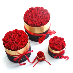 Fresh Real Rose Flower Gift Box Long Lasting 3-5 Years Multiple Colors Valentine's Day Mother's Day Promotional Party Supplies