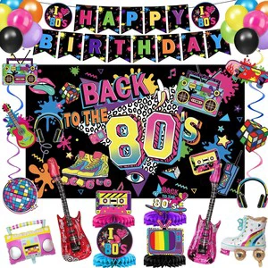 HAWIN 80s 90s Birthday Party Decorations Paper Adult Wholesale