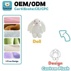 Manufacturer Wholesale Custom Cute Long Ear Rabbit 25cm Stuffed Animal Custom Cheap Soft Easter Bunny Rabbit Toys CPC CE OEM ODM
