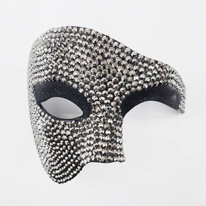 Masquerade Masks Venetian Mardi Gras Party Evening Prom Costume Mask Diamond-encrusted Mask for Men