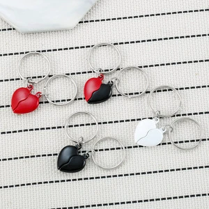 Couple Keychain Heart Key Rings Lovers Love Key Chain For Birthday Gift Souvenirs Valentine's Day Gift Lovers Couple Gift