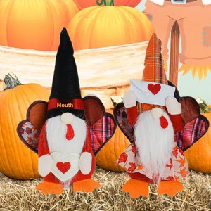 New Products Thanksgiving Day Autumn Harvest Festival Faceless Doll Rudolph Decorations Ornaments