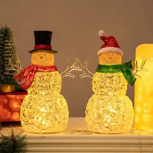 New Christmas decorations: Snowman, night light, illuminated desktop display, gift decoration