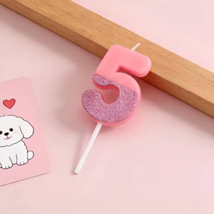 Digital Creative Smokeless Cake Candles Paraffin Wax Birthday Party Decoration Supplies for Weddings New Year Home Decoration