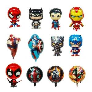 Hot Cartoon Superhero Spider-Man Bat Foil Balloon Single Kids Party Decoration Toy for Children's Day Celebration