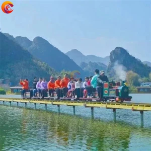 Water Amusement Park Rides Adults Kids Children Electric Track Train Steam Locomotive On Rails For Sale