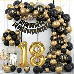 18th Birthday Party Decorations Balloons Set 40 Inch Number Foil Balloons Adult Birthday Party Decorations Supplies