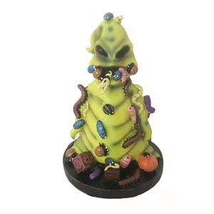 2025 New Products Resin Crafts the Green Monster Eats Midgets Terror Home Decoration Resin Ornament for Halloween