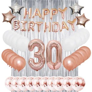 Rose Gold 30th Birthday Decorations Party Supplies Gifts for Adult