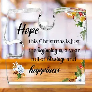 Acrylic Engraving UV Printed Modern Style Holiday Gift Christmas Thanksgiving Decoration