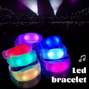 Party Flashing Light Up DMX Light Up Control Pulseras Led Wristband Remote Controlled Led Bracelet