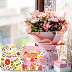 New Mother's Day Decorative Rectangular Candy Snack Portable Paper Boxes Scene Props Gifts Party Set