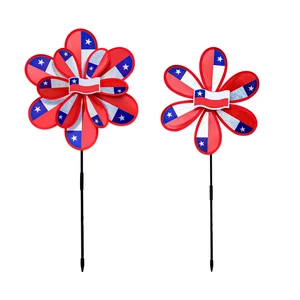 Chile National Flag Double-decker Windmill - Large Patriotic Wind Spinner For Garden Decor, Festival & Outdoor Promotional Gifts