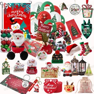 Wholesale Christmas Ornaments Items, Hot Sale Creative Theme Xmas Hanging Decoration Crafts Custom Christmas Souvenir Gift Bags/