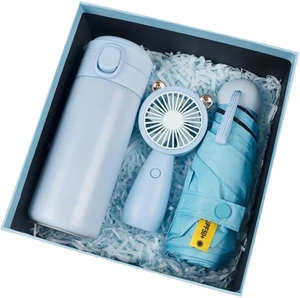 Winnel Birthday Christmas Fan Umbrella Vacuum Cup Towel Gift Box Sets for Men and Women Girls Ladies Mom Gift Sets Idea