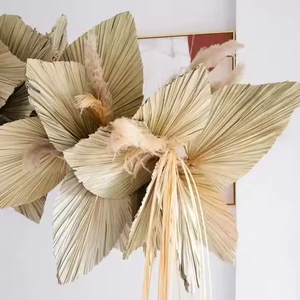 2025 New Arrivals Trending Natural Dried Palm Leaves for Boho Home Wedding Party Background Decor for Christmas Valentine's Day