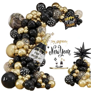 Hot Selling Styles 2025 New Year Aluminum Foil Latex Balloon for Party Birthday Decoration