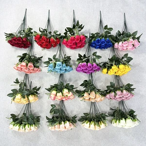 Valentines Day Accessories Best Selling Home Decor Items Artificial 12 Head Rose Bouquet
