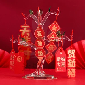 Crystal Clear Animal Pendants Kit Eco-Friendly Laser Engraved New Year Decorations Festive Chinese Ornaments