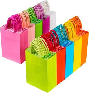 Kraft Paper Party Favor Bags Gift Bags With Handles For Kids Party Celebrations Baby Shower Birthday Crafts Party Supplies
