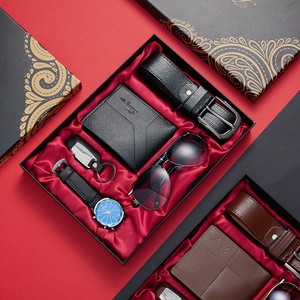 Father's Day & Valentine's Day Business Gift Set for Men/Husbands-Watch Belt Wallet Luxury Gift Box Set