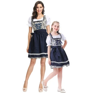 Women's Oktoberfest German Bavarian Beer Festival Stage Dress Maid Skirt Polyester Comfortable Casual for Family Dress