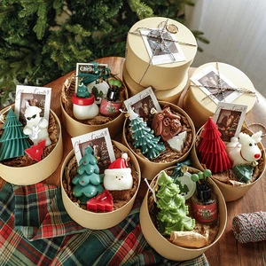 Luxurious Handmade Christmas Candle Gift Set for New Year Celebrations-Featuring Christmas Tree Santa Claus Easter Thanksgiving