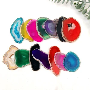 Wholesale Crystal Agate Slice Irregular Shaped Mixed Color Pieces Crystal Decoration Gifts for DIY