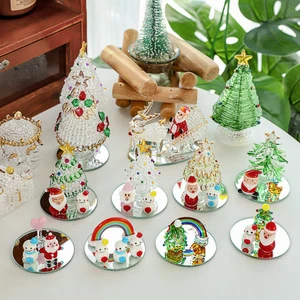 Chinese Factory Christmas Santa Claus And Snowman Glass Ornaments Lampworking Craft LONGXIN Brand For Car Decoration