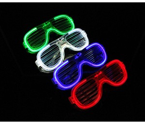 LED Neon Glow Luminous Shutter Blinds Window Glasses Light Flashing Blinking 3 Settings Easter Toys Decorations Gifts Plastic