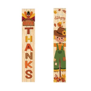 Thanksgiving Scarecrow Door Curtain 30*180cm Festive Banners for Home Decor